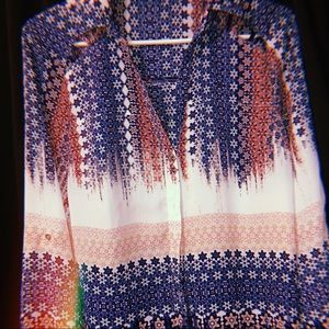 Multicolor Button Down Blouse